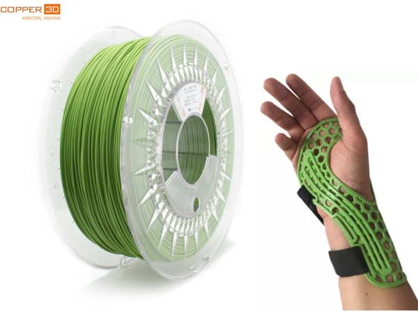 COPPER3D Filament PLACTIVE AN1 - Antibacterial PLA 750g green